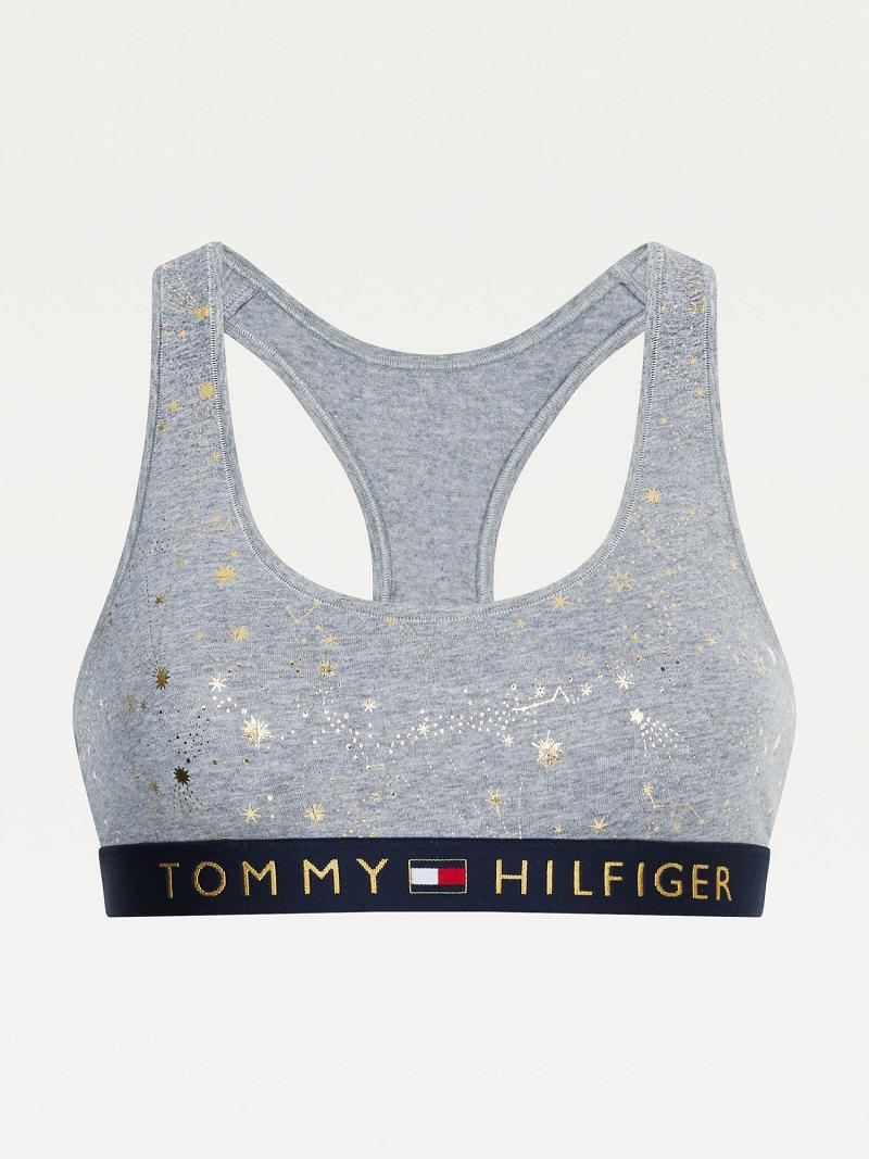 Női Tommy Hilfiger Organic Pamut Sparkle Melltartók Szürke | HU 528TCE